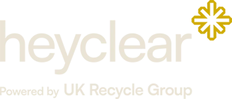 Hey Clear Logo, Powered by UK Recycling Group